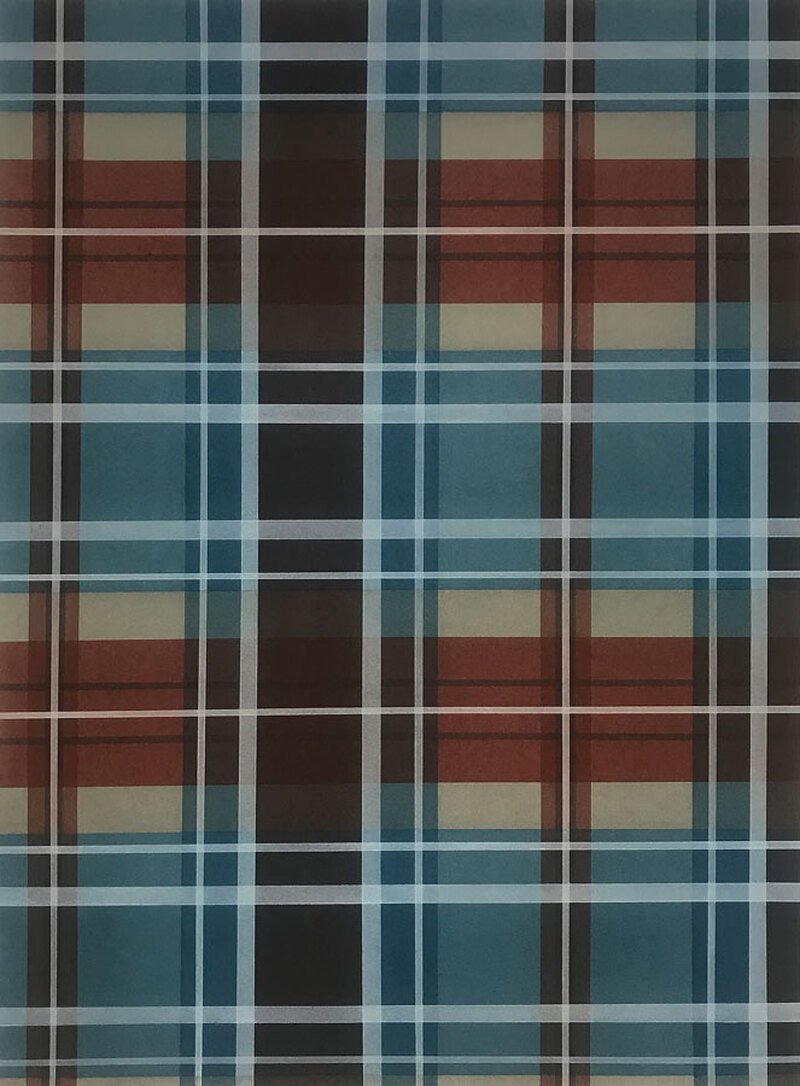 Dark Blue-Red Plaid, 2020