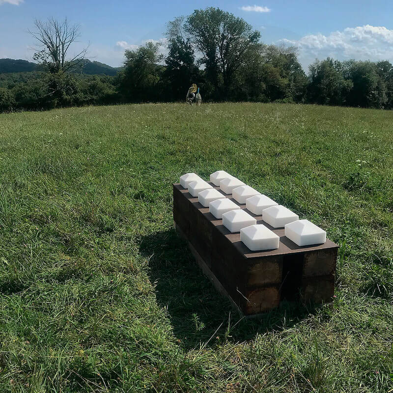 Caliburn, 2019
Salt Blocks, Tar Paper and Wood
24