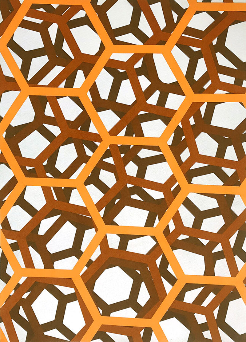 Orange Honeycomb, 2019